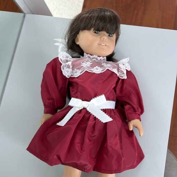American Girl Other - Vintage American Girl Samantha Christmas dress with tights & bow excellent cond